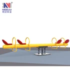 Cheap outdoor kids iron seesaw toys play equipment four seat little seesaw good quality for kids
