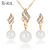 RAKOL imitation pearl jewelry set promotional gold jewellery AS094