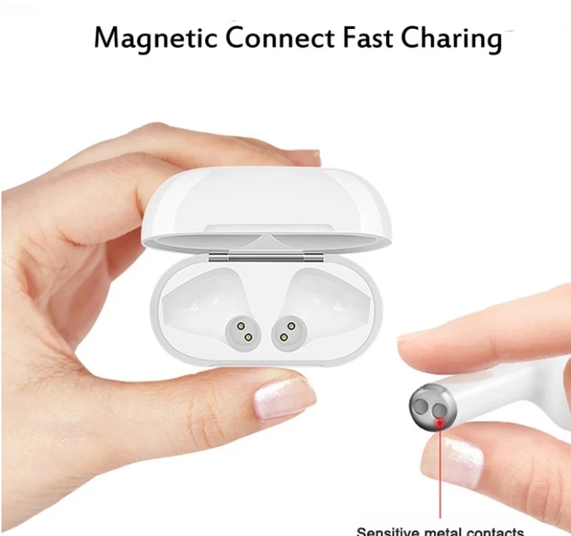 i200/i500/i60/i10/i88 TWS New Arrival i200 tws earphone Wireless Earbuds With Wireless Charge technology for pods2 - ANKUX.COM