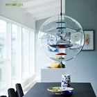 Family Cafe Available Simple And Stylish Three-color Optional Warm Small Modern Style Chandelier Glass Pendant Light