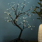 Newish H45cm 8 function timer gold USB copper wire home decor pearls Christmas led tree table light