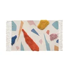 New style woven cotton colorful door mat carpet for living room hand tufted digital printing rug