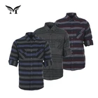 Best selling oem 100% cotton casual funny stripes yarn dyed shirt for man flannel