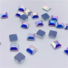 Square 4X4Mm Fancy shape stones Nail Art 144Pcs 3D Rhinestone Crystal