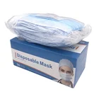 Blue 3ply Mask White Blue Non Woven Fabric 3ply Ear Loop Surgical Facemask Face Mask Manufacturer