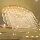 Guangzhou Residential hotel banquet chandelier luster project oval crystal ceiling lights