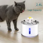 ZMAKER Pet Fountain 2.4L/81oz Stainless Steel Automatic Water Cat Water Fountain