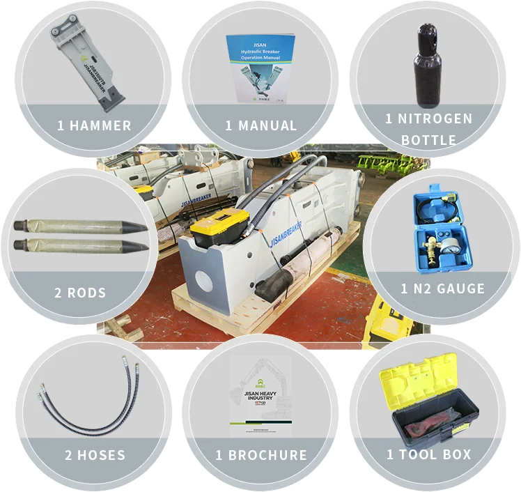 Hot Sale JSB 900 Hydraulic Hammer with 100mm Chisel for 11-16ton Excavators and 1 Year Warranty