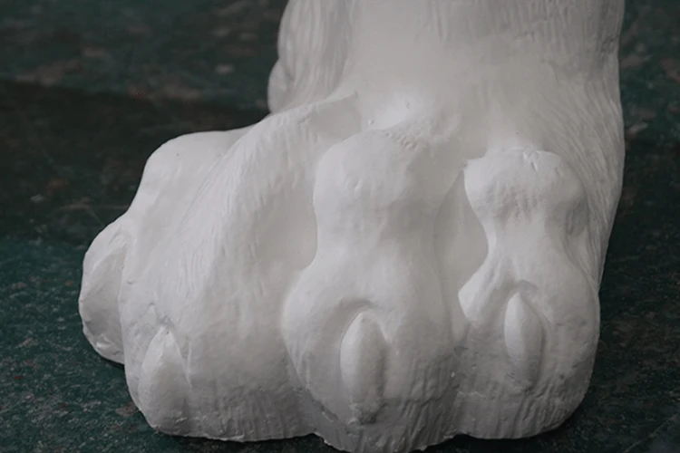 Modern LED Lion Resin LED light Floor White Standing Lamp Living Room Home Decor