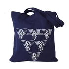 Navy recycled Market canvas cotton tote shopping bag