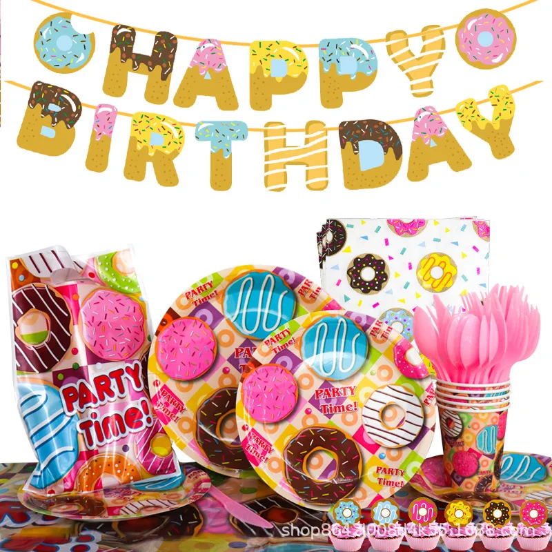 cups plate napkin dinnerware set girl happy birthday party