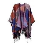 Durable Using Low price Women And Ladies Wool Cashmere poncho Knit blanket Pattern Winter Cape Shawl Poncho For Women