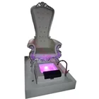 2019 Latest European Style White&Siliver Pedicure Chair Spa Chair Manicure Chair With Jet & Lights