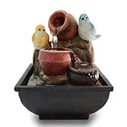 home decor resin birds small tabletop animal water fountain