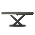 Nordic Modern simple design 6 seat Table Dining table home Furniture Metal base sintered stone top oval Extendable Dining Table