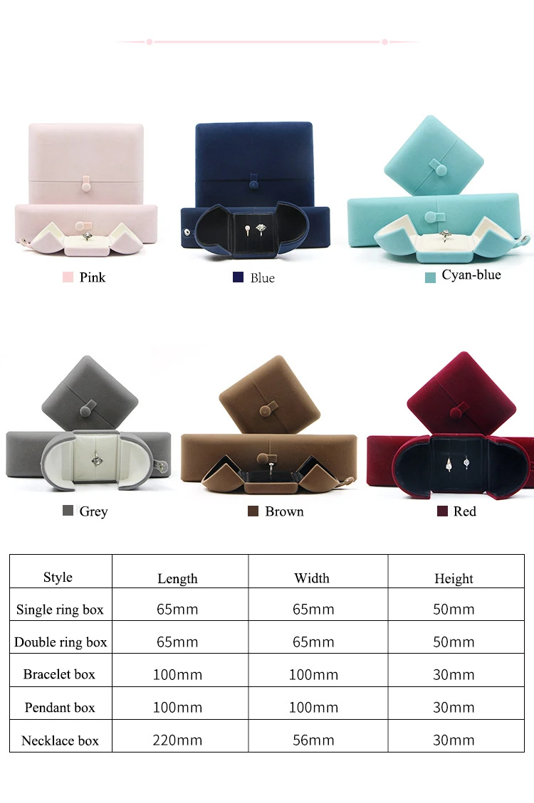 paper boxes   rano rn-jb12 high-end luxury velvet jewelry