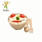 Eco-friendly dinnerware product pure plant material rice husk biodegradable kitchen soup bowls set