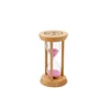 3-5 Minutes Hourglass Sand Timer with Beech Wood Finished Wood Base Stylish Centerpiece for Home or Office Use