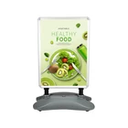 high quality outdoor sidewalk double sided led pavement sign for sale, Anti-wind Water Base Poster Stand