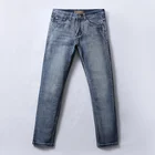Men Jeans Trousers Branded Boot Cut Classic Vintage Denim Man Washed Black Straight Relax In Stock