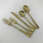Amazon Hot Sell Stainless Steel Colorful Cutlery Set Rainbow Plated Dinnerware Creative Reusable Fork Knife Dinner Set