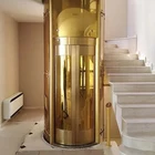 Cheap 4 person passenger home small round glass elevator lift price