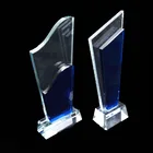 Trophy Trophy Clear And Blue Color Acrylic Trophy Engraving Craft With Logo Custom Made Crystal Acrylic Award