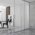 Aluminum frame telescopic sliding door glass