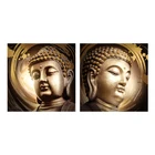 3d buddha face artwork decorative painting frame portrait wall art canvas print
