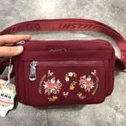 Waterproof Nylon women Satchel Shoulder Crossbody Messenger Bag For School Work Outdoor gril embroidered cloth bags