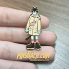 Pinsback heart shape material button with backing card cartoon cute factory price tin button badge food enamel pins