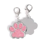 Stamping Custom Black Dogtag Round Carved Name Dog Tag