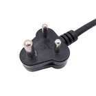 6ft black 3 pin south africa electrical plug appliance ac power cord