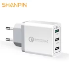 Charge 5v Charger Phones 3 Port Fast Charge 5V 2.4A QC3.0 3 Usb Eu Us Uk Plug Charger Mobile Phones