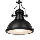 Lights Lighting Matt Black Chain Hanging Lamp Industrial Pendant Light for Restaurant