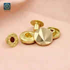 SK 2019 Zinc Alloy Gold Color Round Design Custom Shirt Press Metal Snap Buttons For Clothes