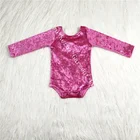 Boutique infant toddler clothing flower pattern print organic baby romper One Piece Jumpsuit With Matched Headband