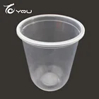 90mm U-type juice drink disposable transparent plastic cup
