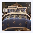 Skin feeling luxury wedding jacquard polycotton duvet cover and bed sheet bedding sets for hot selling