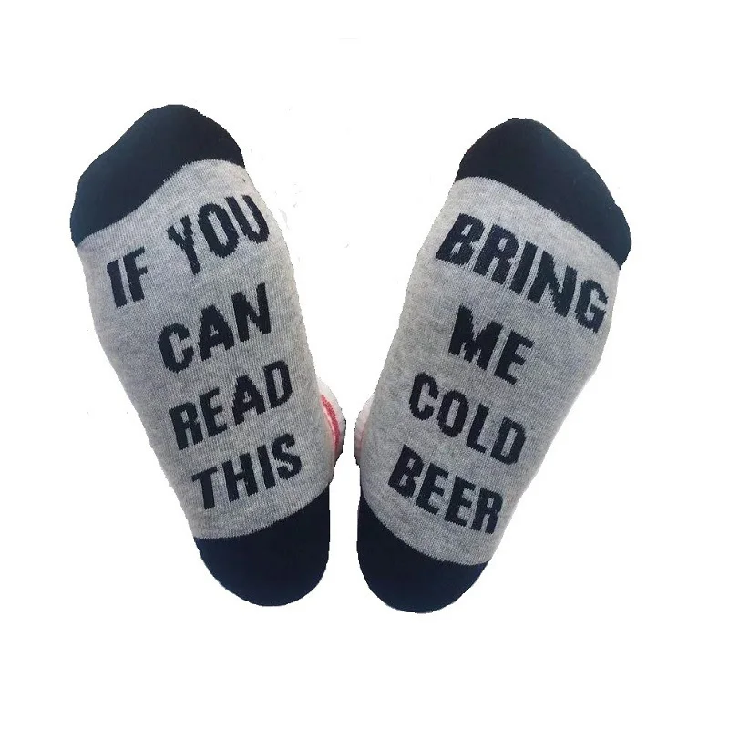 Großes Geschenk für Männer und Frauen Bringen Mich Bier Neuheit Socken Lustige Gekämmte Baumwolle Crew Kleid Socken