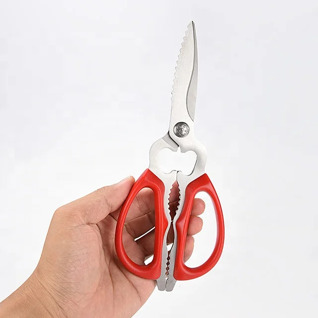 Stainless Steel Kitchen Scissors Multi-functional Food Scissors Shears With Bottle Opener