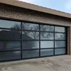 Electric Wooden Color Frame Windproof Glass Garage Door Low Price Made In China
