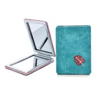 Hot Selling Double Sides Creative Pocket Mirror, Small Square Handheld Embroidery Vanity Pocket Mirror For Girl