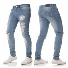 Dongguan factory custom pantalones jeans men ripped jeans