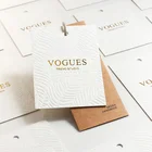 Kraft paper clothing logo tags colorless foil hang tag indentation texture free design