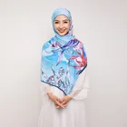 square scarf Muslim hijab cotton voile Malaysia instant hijab Indonesia bawal