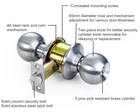 Waterproof Lock Factory Lock SS Factory Direct Sales Waterproof Toilet Door Lock Knob