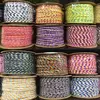20m/roll 1.5mm Rainbow Colorful Nylon Polyester Braid Cotton Thread String Braided Chinese Knot Cord Rope Diy Bracelet Wires