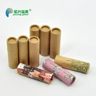 Factory Direct Sale Biodegradable Cardboard custom recycled empty lip balm tube black