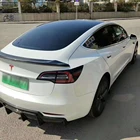 Wing WuFoo For Tesla Model 3 Carbon Spoiler V Style Car Rear Spoiler Super Large Wing Trunk Spoiler